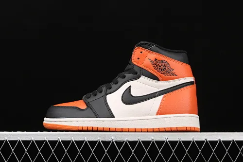 All categories Air Jordan Jordan series basketball shoes Air Jordan 1 High Air Jordan 1 Retro High OG AJ1 Joe 1 black orange white smashed backboard 555088-005